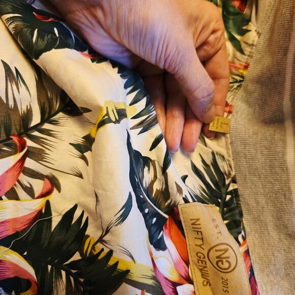 Nifty Genius gray bomber jacket mens size large - Picture 7 of 8